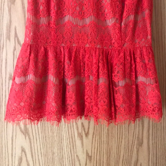 Beautiful Red lace peplum top - Picture 5 of 5